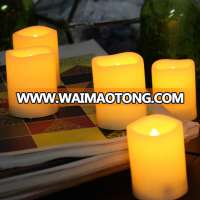 Battery operated flameless christmas led lights candles real wax with remote control/LED candle light