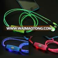 High quality glowing LED earphone / EL light up earphone