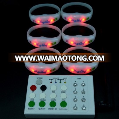 Vocal concert Remote Control Flashing LED Bracelet, Silicone LED Light Wristband