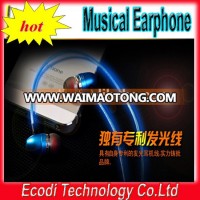 Hot! creative gift led earphone with mini jack microphone