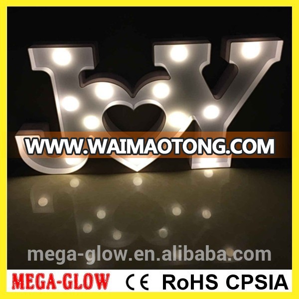 China OEM factory Plastic vintage marquee marquee letter light, LED light up letters